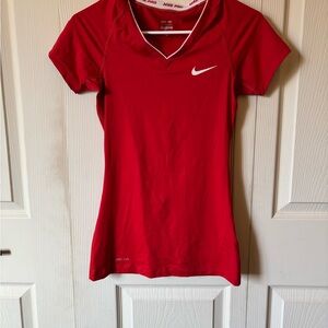 Nike Women's Short Sleeve Red Tee